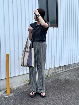 「アイテム（パンツ）」を使った、shizukü    さん（レディース・173cm）の夏コーディネート