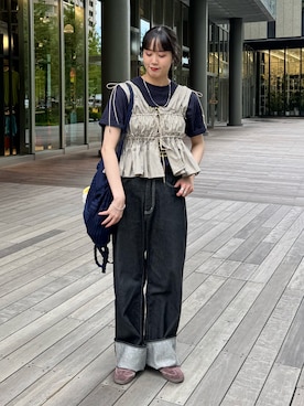 「アイテム（バックパック/リュック）」を使った、shizukü    さん（レディース・173cm・20代）の夏コーディネート