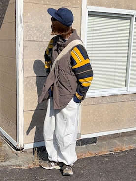 「INTER FACTORY（インターファクトリー）のアイテム（カーゴパンツ）」を使った、shizukü    さん（レディース・173cm）の冬コーディネート