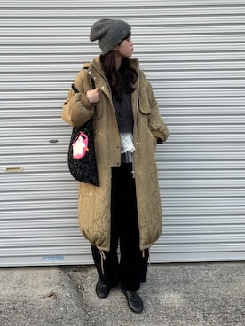 「アイテム（バレエシューズ）」を使った、shizukü    さん（レディース・173cm）の冬コーディネート