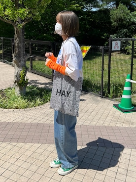 「OBEY（オベイ）のアイテム（トップス）」を使った、shizukü    さん（レディース・173cm）の夏コーディネート