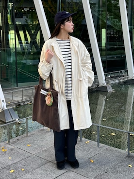 「アイテム（トートバッグ）」を使った、shizukü    さん（レディース・173cm・20代）の秋コーディネート