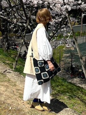 「FREAK'S STORE（フリークスストア）のアイテム（ベスト）」を使った、shizukü    さん（レディース・173cm）の春コーディネート