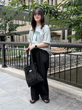 「PUBLUX（パブリュクス）のアイテム（パンツ）」を使った、shizukü    さん（レディース・173cm）の夏コーディネート