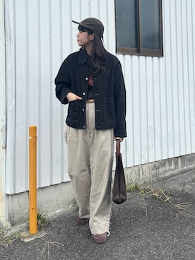 「アイテム（カバーオール）」を使った、shizukü    さん（レディース・173cm）の秋コーディネート