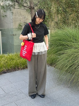 「アイテム（バレエシューズ）」を使った、shizukü    さん（レディース・173cm）の夏コーディネート