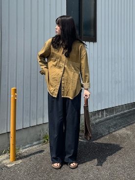 「アイテム（スラックス）」を使った、shizukü    さん（レディース・173cm・20代）の夏コーディネート