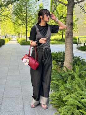 「アイテム（デニムパンツ）」を使った、shizukü    さん（レディース・173cm）の夏コーディネート