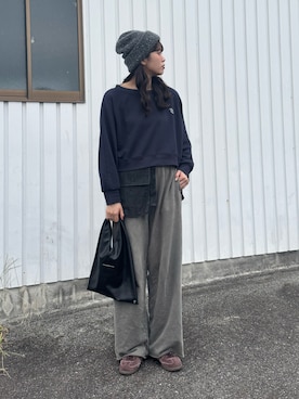 「アイテム（スウェットパンツ）」を使った、shizukü    さん（レディース・173cm）の秋コーディネート