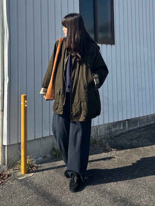 6(ROKU)＞タック パンツ ネイビー（スラックス）｜6（ロク）の