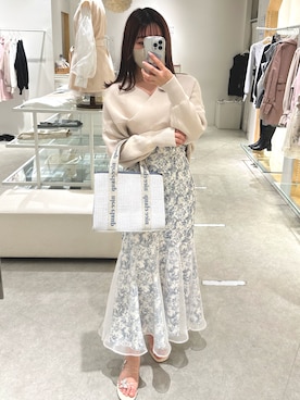 「トワルドジュイ」｜「アイテム（スカート）」を使った、yukinaさん（レディース・160cm）の春コーディネート