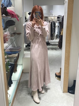 「秋服」｜「アイテム（ワンピース）」を使った、yukinaさん（レディース・160cm）の秋コーディネート