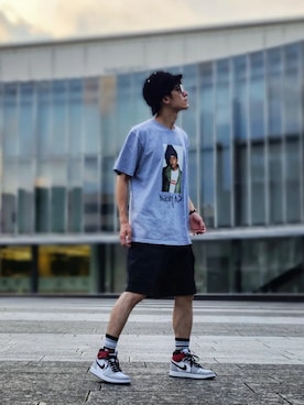 「ソックススニーカー」｜「アイテム（帽子）」を使った、ジェロニモさん（メンズ・170cm）の秋コーディネート