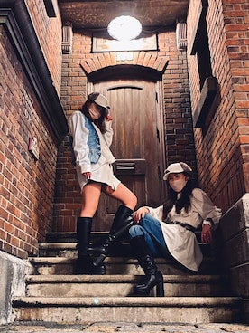 「Panamaboy（パナマボーイ）のアイテム」を使った、uca𖤣𖥧𖥣｡さん（レディース・158cm）の春コーディネート