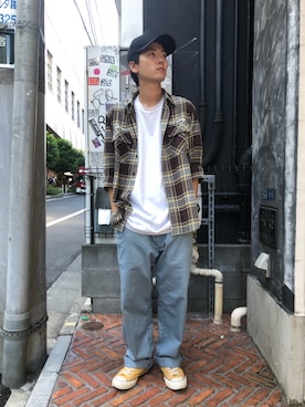 「アイテム（チノパンツ、その他）」を使った、りいちさん（メンズ・168cm）の夏コーディネート