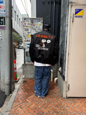 「AVIREX（アヴィレックス）のアイテム」を使った、りいちさん（メンズ・168cm）の冬コーディネート