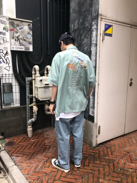 「アイテム（チノパンツ、その他）」を使った、りいちさん（メンズ・168cm）の春コーディネート