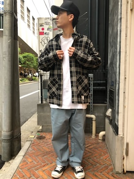 「アイテム（チノパンツ、その他）」を使った、りいちさん（メンズ・168cm）の春コーディネート