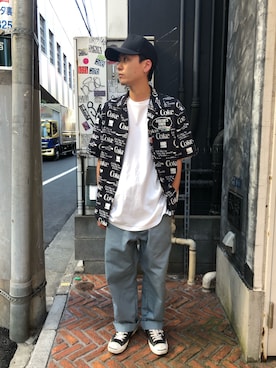 「アイテム（チノパンツ、その他）」を使った、りいちさん（メンズ・168cm）の夏コーディネート