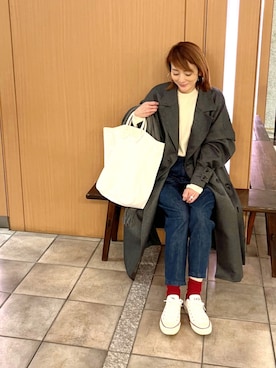 「Sunny clouds（サニークラウズ）のアイテム」を使った、ＬＵＭＩＥさん（レディース・163cm）の冬コーディネート