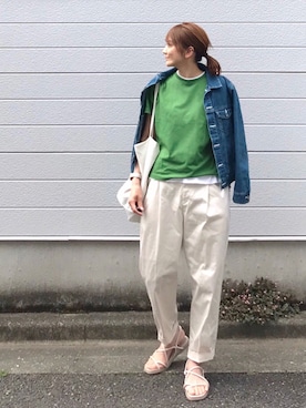 「MK MICHEL KLEIN（エムケーミッシェルクラン）のアイテム」を使った、ＬＵＭＩＥさん（レディース・163cm）の春コーディネート