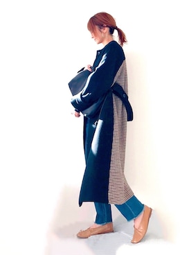 「avecmoi（アヴェクモワ）のアイテム」を使った、ＬＵＭＩＥさん（レディース・163cm）の冬コーディネート