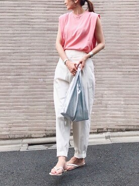 「MODE ROBE（モードローブ）のアイテム」を使った、ＬＵＭＩＥさん（レディース・163cm）の夏コーディネート