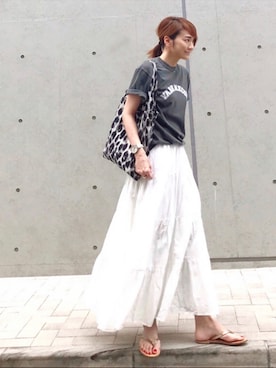 「ODORATA（オドラタ）のアイテム」を使った、ＬＵＭＩＥさん（レディース・163cm）の春コーディネート