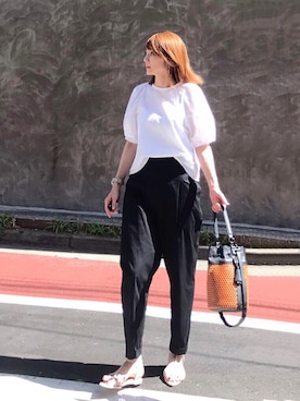 「MK MICHEL KLEIN（エムケーミッシェルクラン）のアイテム」を使った、ＬＵＭＩＥさん（レディース・163cm）の夏コーディネート