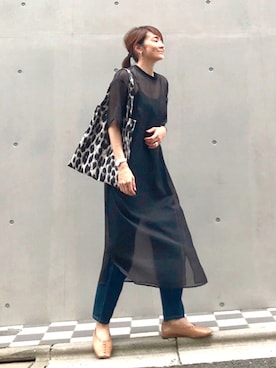 「avecmoi（アヴェクモワ）のアイテム」を使った、ＬＵＭＩＥさん（レディース・163cm）の秋コーディネート