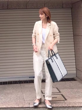 「MK MICHEL KLEIN（エムケーミッシェルクラン）のアイテム」を使った、ＬＵＭＩＥさん（レディース・163cm）の春コーディネート