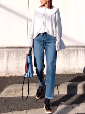 「Daniella&GEMMA（ダニエラアンドジェマ）のアイテム」を使った、ＬＵＭＩＥさん（レディース・163cm）の冬コーディネート