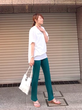 「feepur（フェピュール）のアイテム（パンツ）」を使った、ＬＵＭＩＥさん（レディース・163cm）の夏コーディネート