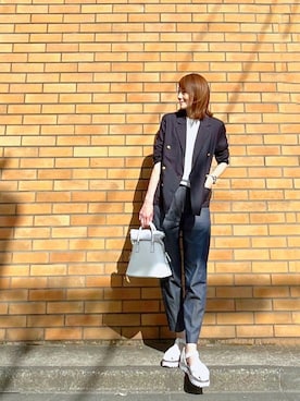 「Emma Taylor（エマテイラー）のアイテム（テーラードジャケット）」を使った、ＬＵＭＩＥさん（レディース・163cm）の春コーディネート