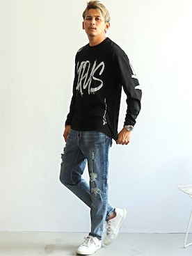 「LUXSTYLE（ラグスタイル）のアイテム」を使った、LUX STYLE staffさん（メンズ・180cm）の秋コーディネート