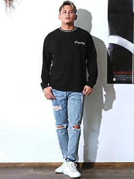 「テープロゴ」｜LUX STYLE staffさん（メンズ・180cm）の秋コーディネート