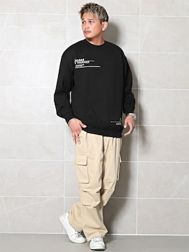 「LUXSTYLE（ラグスタイル）のアイテム」を使った、LUX STYLE staffさん（メンズ・180cm）の冬コーディネート