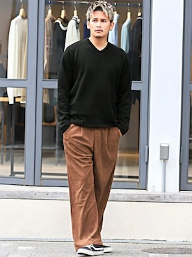 「LUXSTYLE（ラグスタイル）のアイテム」を使った、LUX STYLE staffさん（メンズ・180cm）の冬コーディネート