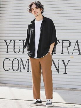 「LUXSTYLE（ラグスタイル）のアイテム」を使った、LUX STYLE staffさん（メンズ・175cm）の春コーディネート