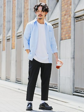 「LUXSTYLE（ラグスタイル）のアイテム」を使った、LUX STYLE staffさん（メンズ・175cm）の夏コーディネート