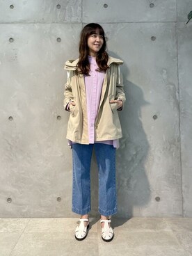 「SALON adam et rope'（サロン アダム エ ロペ）のアイテム（マウンテンパーカー）」を使った、SALON STAFFさん（レディース・165cm）の冬コーディネート