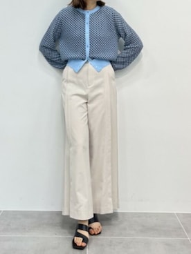 「カラー×コーデ」｜「アイテム（スラックス）」を使った、MATUREDさん（レディース・166cm）の夏コーディネート