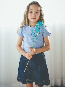 「Tartine et Chocolat（タルティーヌエショコラ）のアイテム（パンツ）」を使った、BEBE ONLINE STOREさん（キッズ・110cm）の春コーディネート