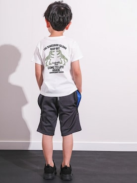 「WASK（ワスク）のアイテム（パンツ）」を使った、BEBE ONLINE STOREさん（キッズ・112cm）の春コーディネート