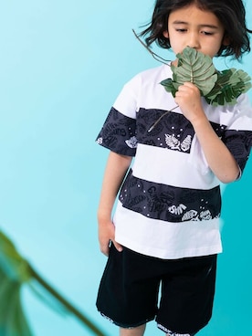 「WASK（ワスク）のアイテム」を使った、BEBE ONLINE STOREさん（キッズ・110cm）の春コーディネート