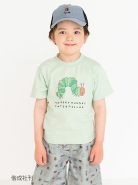 「SLAP SLIP（スラップスリップ）のアイテム（キャップ）」を使った、BEBE ONLINE STOREさん（キッズ・107cm）の春コーディネート