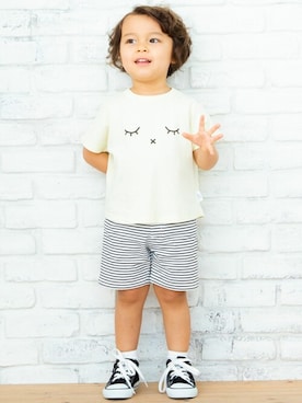 「動物モチーフ」｜「アイテム（Tシャツ/カットソー）」を使った、BEBE ONLINE STOREさん（キッズ・110cm）の夏コーディネート