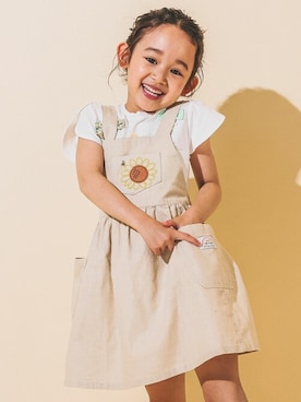 「SLAP SLIP（スラップスリップ）のアイテム（ワンピース/ドレス）」を使った、BEBE ONLINE STOREさん（キッズ・113cm）の夏コーディネート