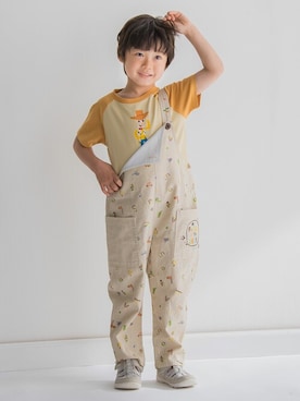 「トイストーリー」｜「アイテム（サロペット/オーバーオール）」を使った、BEBE ONLINE STOREさん（キッズ・108cm）の夏コーディネート