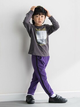 「BeBe（ベベ）のアイテム（帽子）」を使った、BEBE ONLINE STOREさん（キッズ・108cm）の夏コーディネート